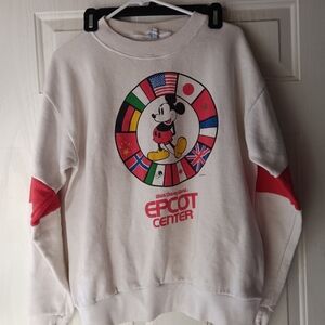 VINTAGE 1982 WALT DISNEY WORLD DISNEY EPCOT CENTER SWEATSHIRT MENS LARGE AS IS